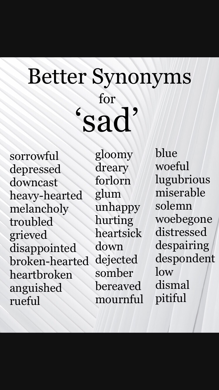 Inspirational Quotes Sad Synonyms fictionalcharacters Synonyms For 