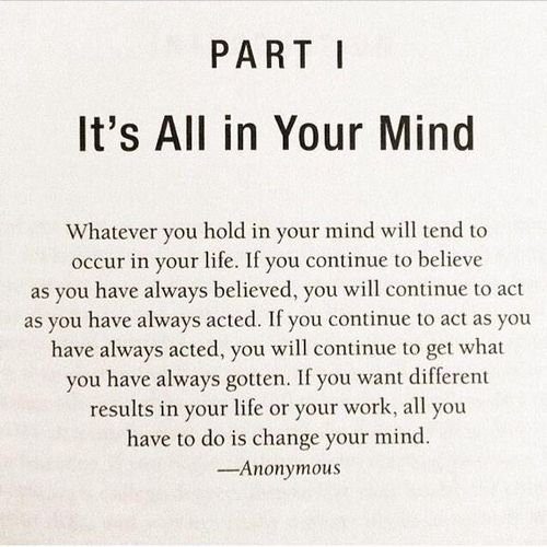 It's all in your mind.