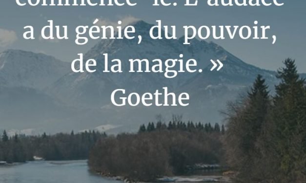 « Quoique tu rêves d’entreprendre, commence-le. L’audace a du génie, du p…