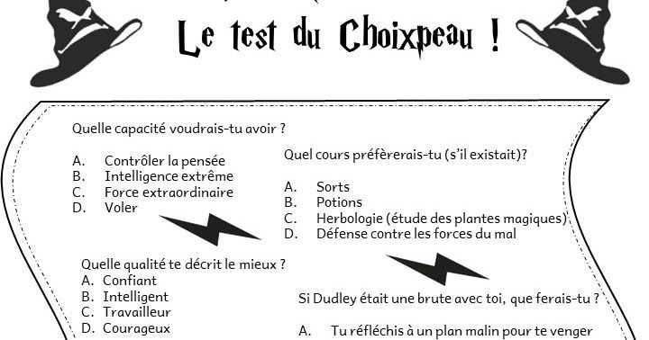 H.P. : le choixpeau et les maisons