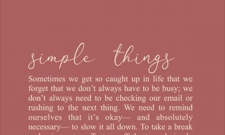 … simple things | slow living | words