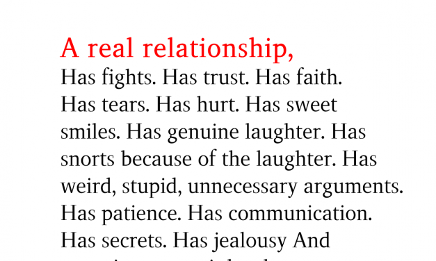 A real relationship