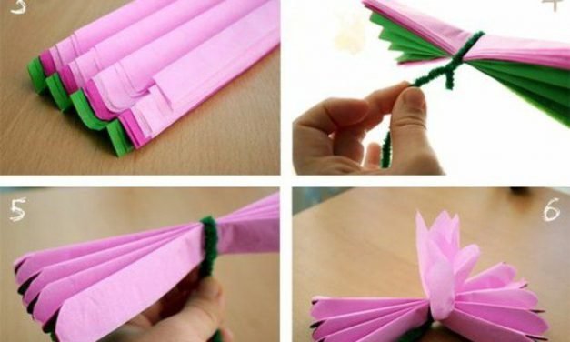 Fabriquer une fleur en papier de soie – 67 idées DIY remarquables