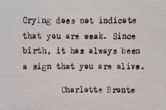 Charlotte Bronte quote typed on typewriter – unique gift