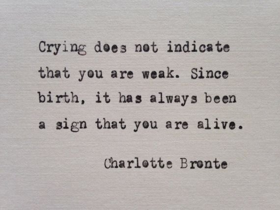 Charlotte Bronte quote typed on typewriter – unique gift