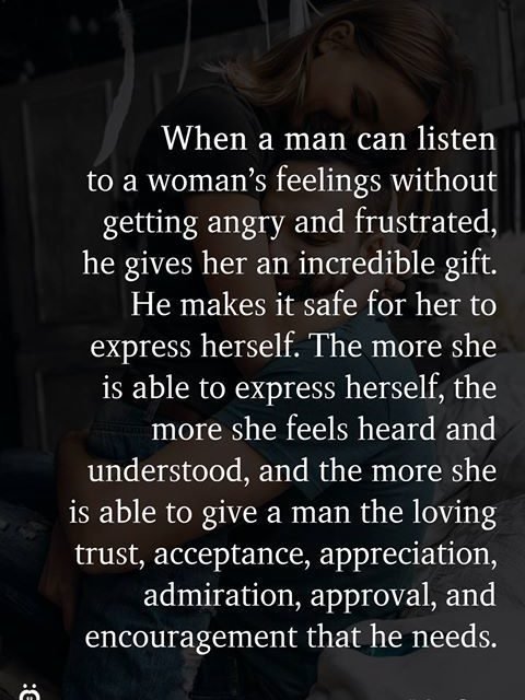 When A Man Can Listen To A Woman’s Feelings