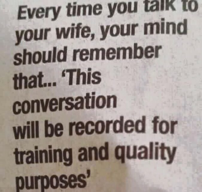 Advice for married people..