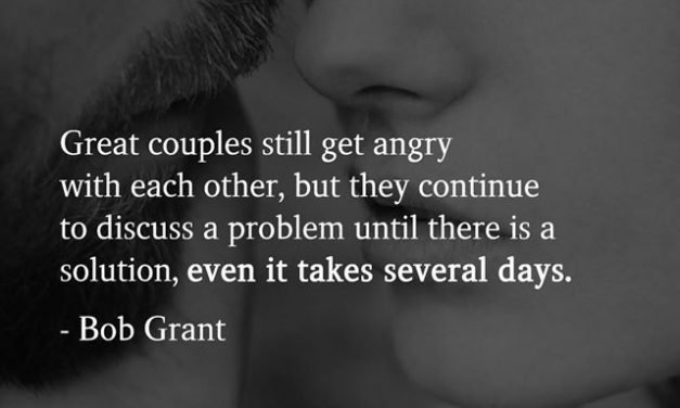 Great couples still get angry with each other, but they continue to discuss a problem until