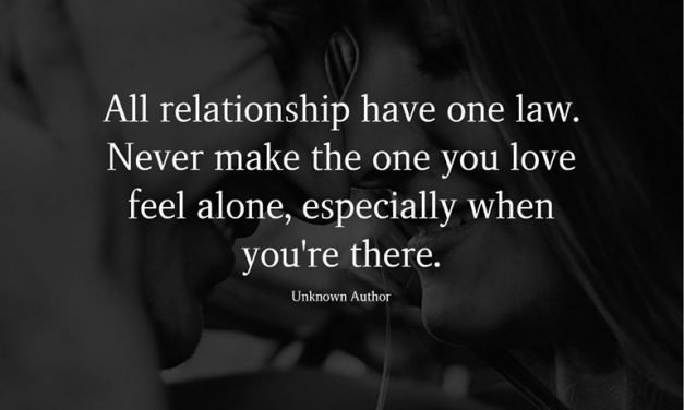 All relationship have one law