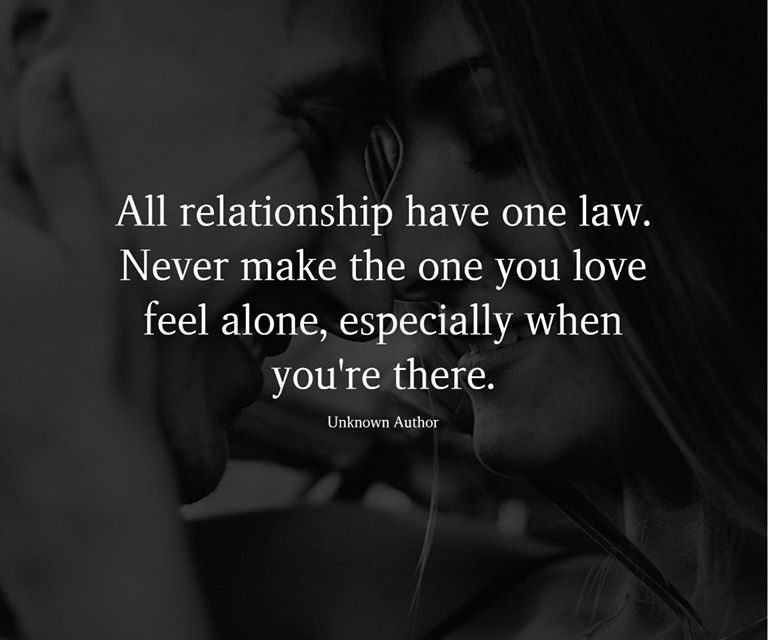 All relationship have one law