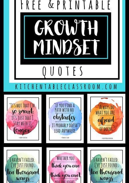 Growth Mindset Quotes for Kids & Parents – The Kitchen Table Classroom
