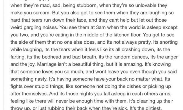 Marriage is not beautiful…