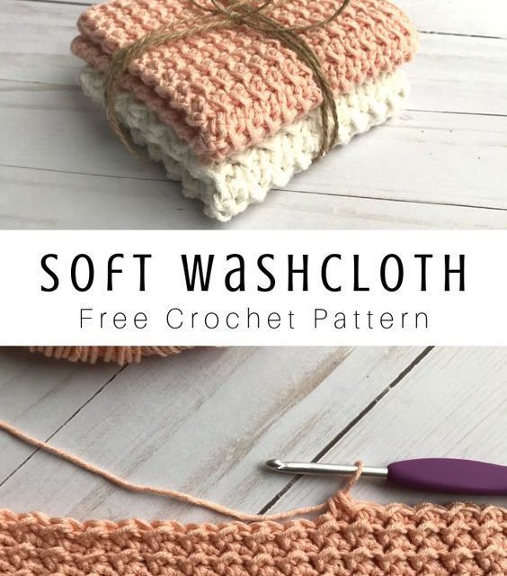 Crochet Washcloth – Softest Crochet Baby Washcloth | Stitching Together