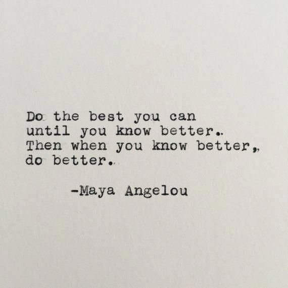 Maya Angelou Positivity Quote Typed on Typewriter – 4×6 White Cardstock