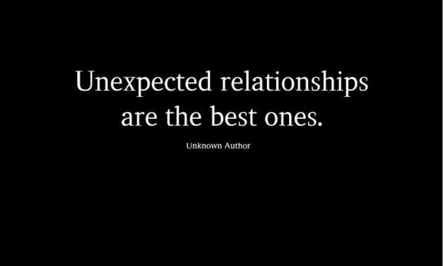 Unexpected relationships are the best ones