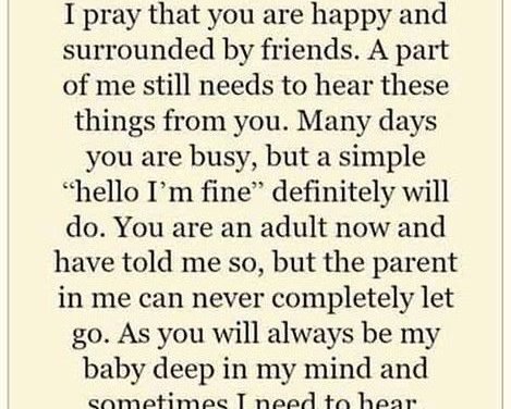 To my child
