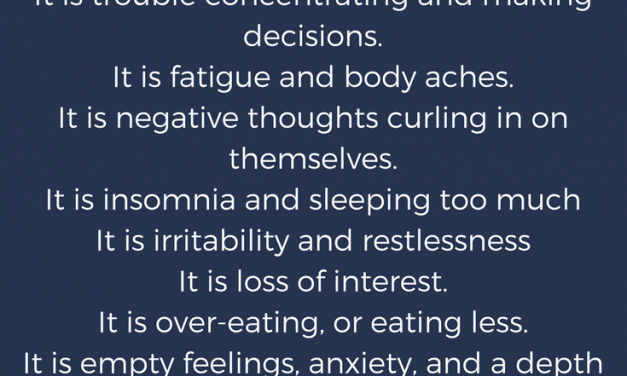 Depression is more than emotion