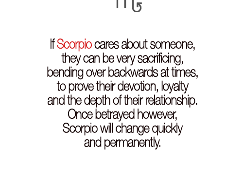 If Scorpio cares about someone …