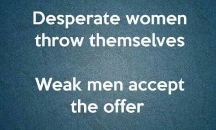 So true. Only a weak man would cheat on his fiancée and only a pathetic and des…