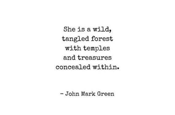 Quotes for Women – Gifts for Her – Home Decor Art – She Is a Wild Tangled Forest Quote by John Mark Green