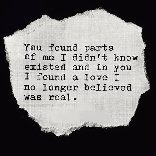 In You I Found A Love I No Longer Believed Was Real