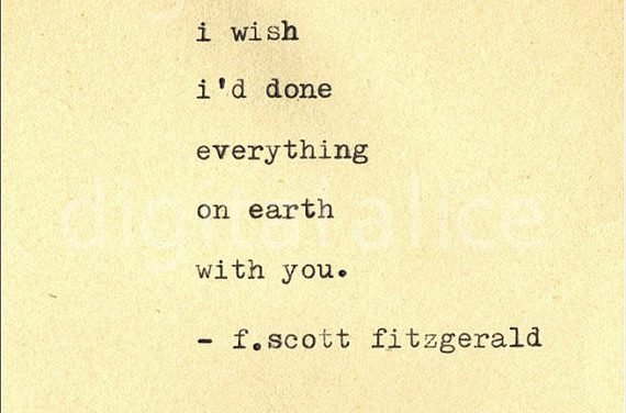 VINTAGE TYPEWRITER PRINT f Scott Fitzgerald Quote-Wall Art Instant Download-the exhilarating ripple of her voice was a wild tonic no.79