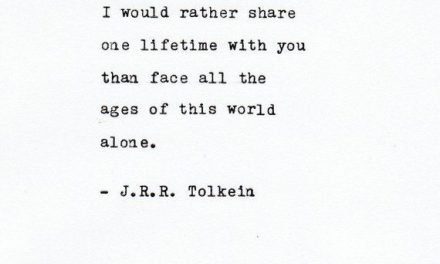 J.R.R. Tolkien Love Quote Made On Typewriter,Typewriter Quote, Famous Quotes