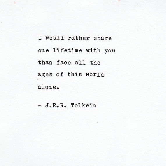 J.R.R. Tolkien Love Quote Made On Typewriter,Typewriter Quote, Famous Quotes