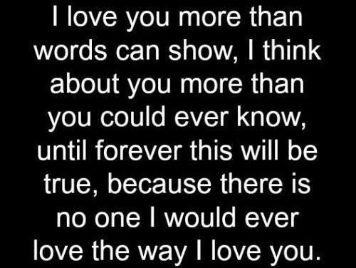 Love : I know….