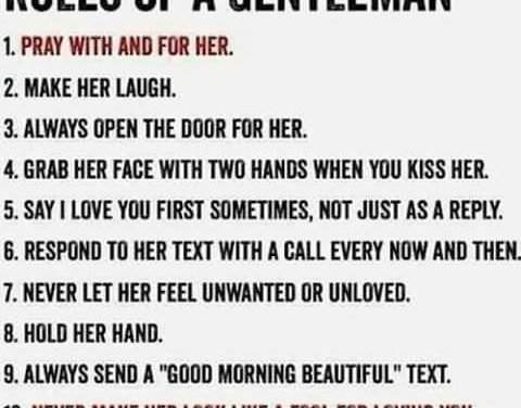 Rules Of A Gentleman