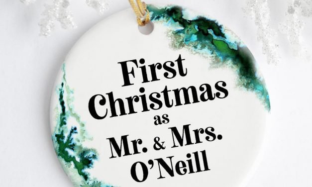 Personalized First Christmas as Mr. and Mrs. Ornament