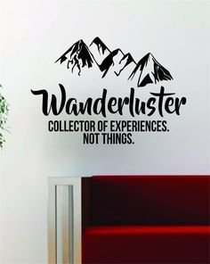 Wanderluster Quote Decal Sticker Wall Vinyl Art Decor Home Wanderlust Adventure Travel